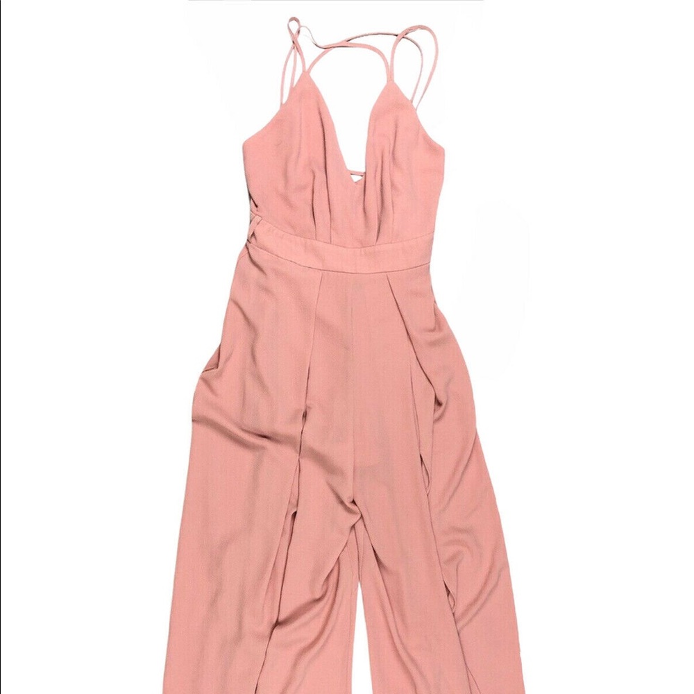 Socialite Pink Jumpsuit Women's Small Sleeveless